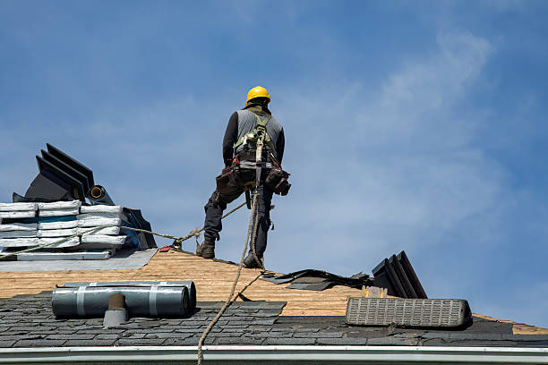 Professional Roofing technician working in West Point, IA